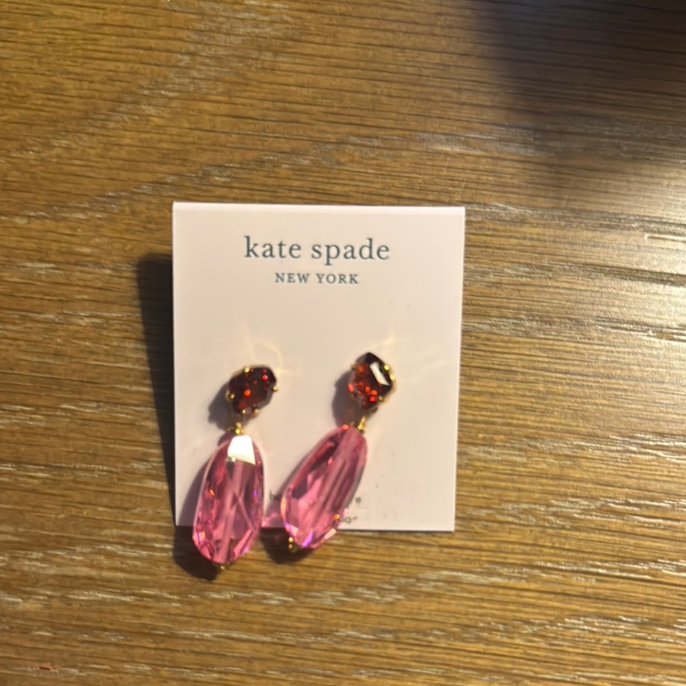 Kate Spade Pink and Red Jewelry Earrings